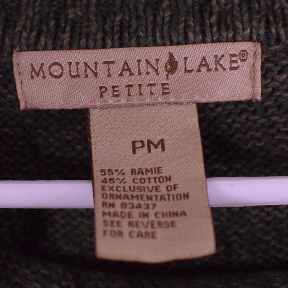 Mountain Lake Cotton Chunky Warm Thick Fall Cozy Sweater Cabincore Cottage - M - Picture 12 of 13